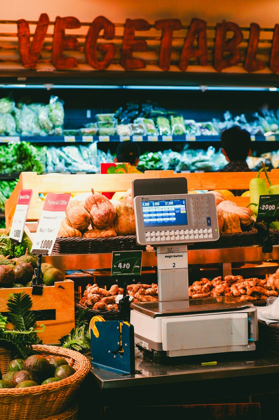 security camera in supermarket